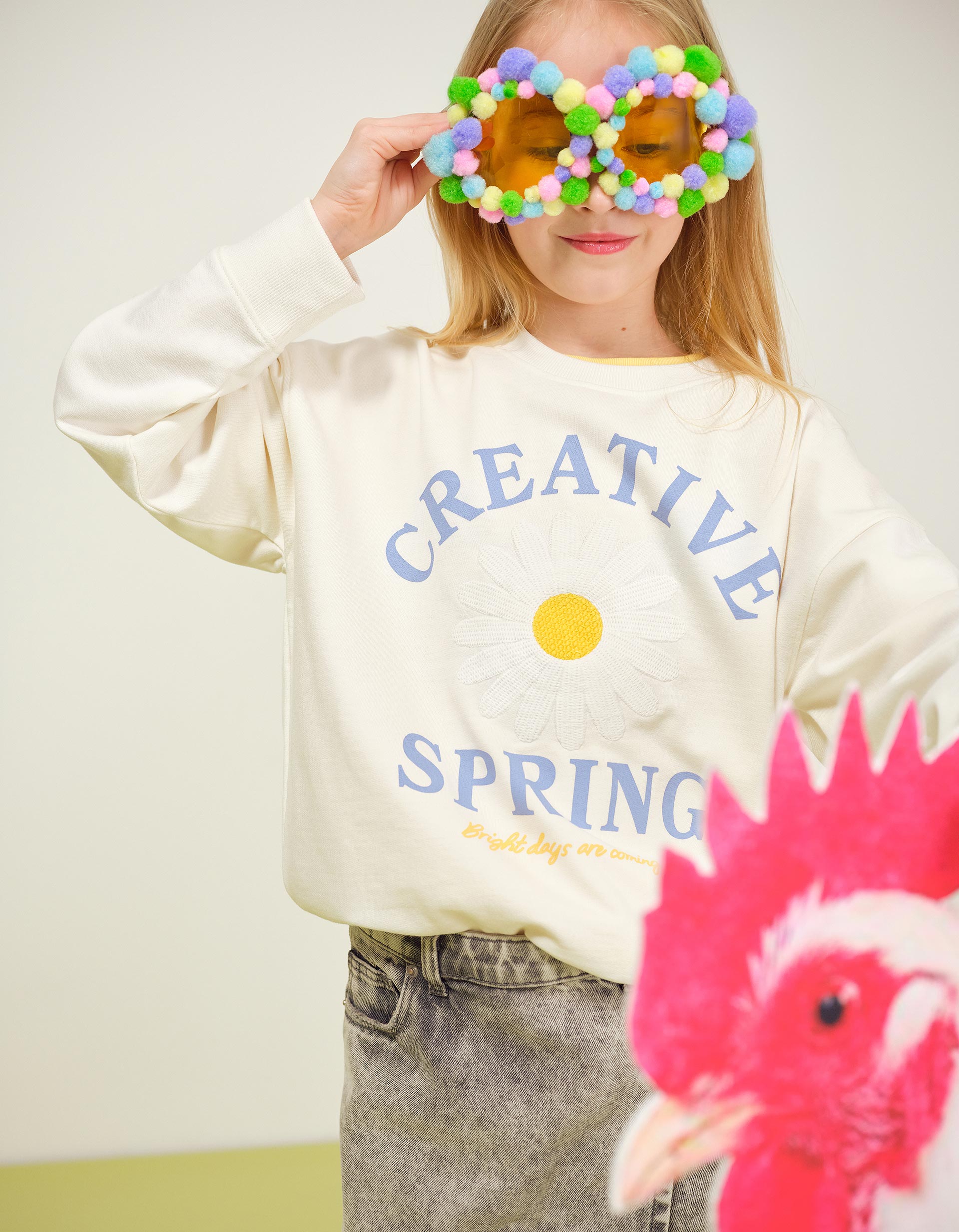 Sweatshirt, Menina, Branco