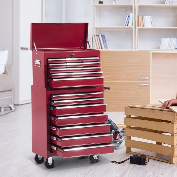 Werkstattwagen, HxL: 113 x 615 mm, rot
