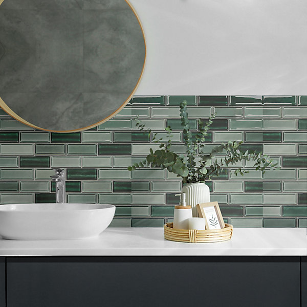 Panneau Décoratif Wallfluent 50x50 cm Mosaïque Rectangulaire 4 pièces
