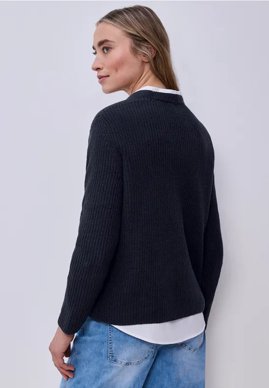 Pullover in Unifarbe