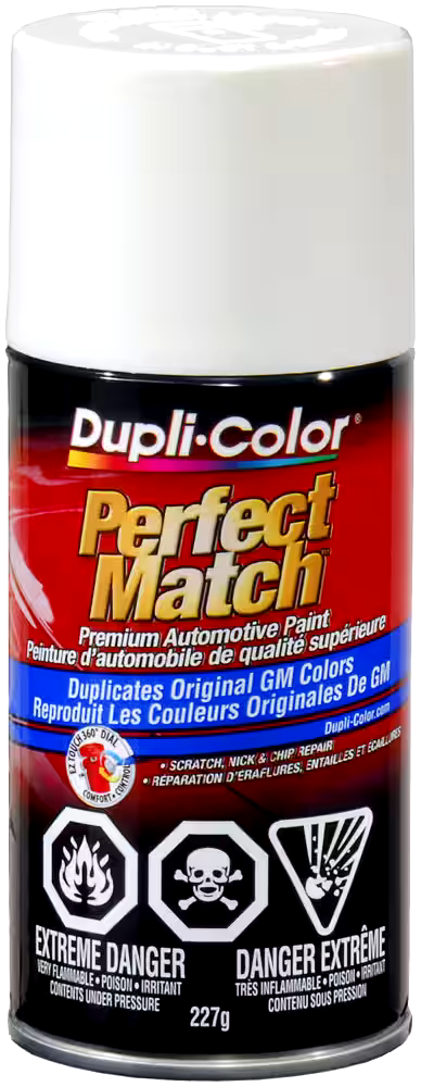 Dupli-Color Perfect Match Premium Acrylic Lacquer Automotive Aerosol Spray Paint, Olympic White (50, WA 8624), 227-g
