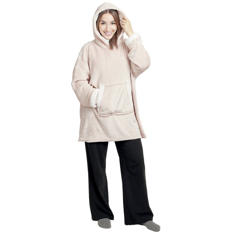 Pull plaid adulte à capuche 70xH80cm 1er prix (4 modèles)