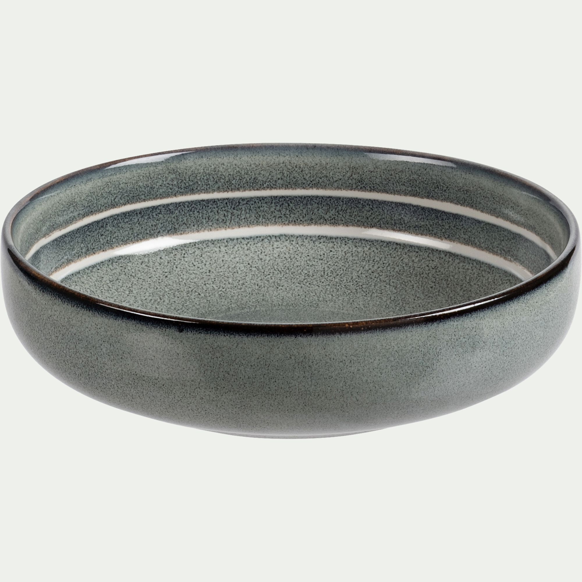 MACAO - Assiette creuse en grès D17,5cm - bleu calaluna
