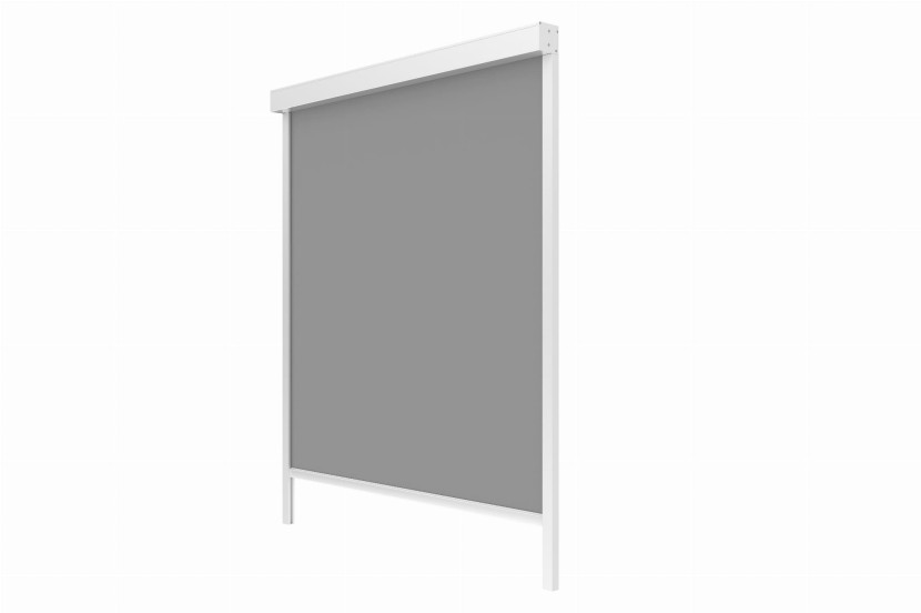 Elektryczna ścianka boczna do pergoli biała 4m markiza aluminiowa