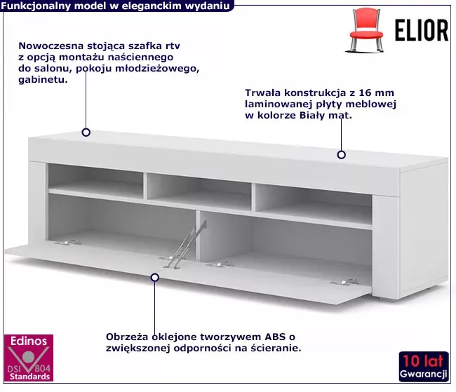 Szafka pod TV wisząca lub stojąca - Tivro