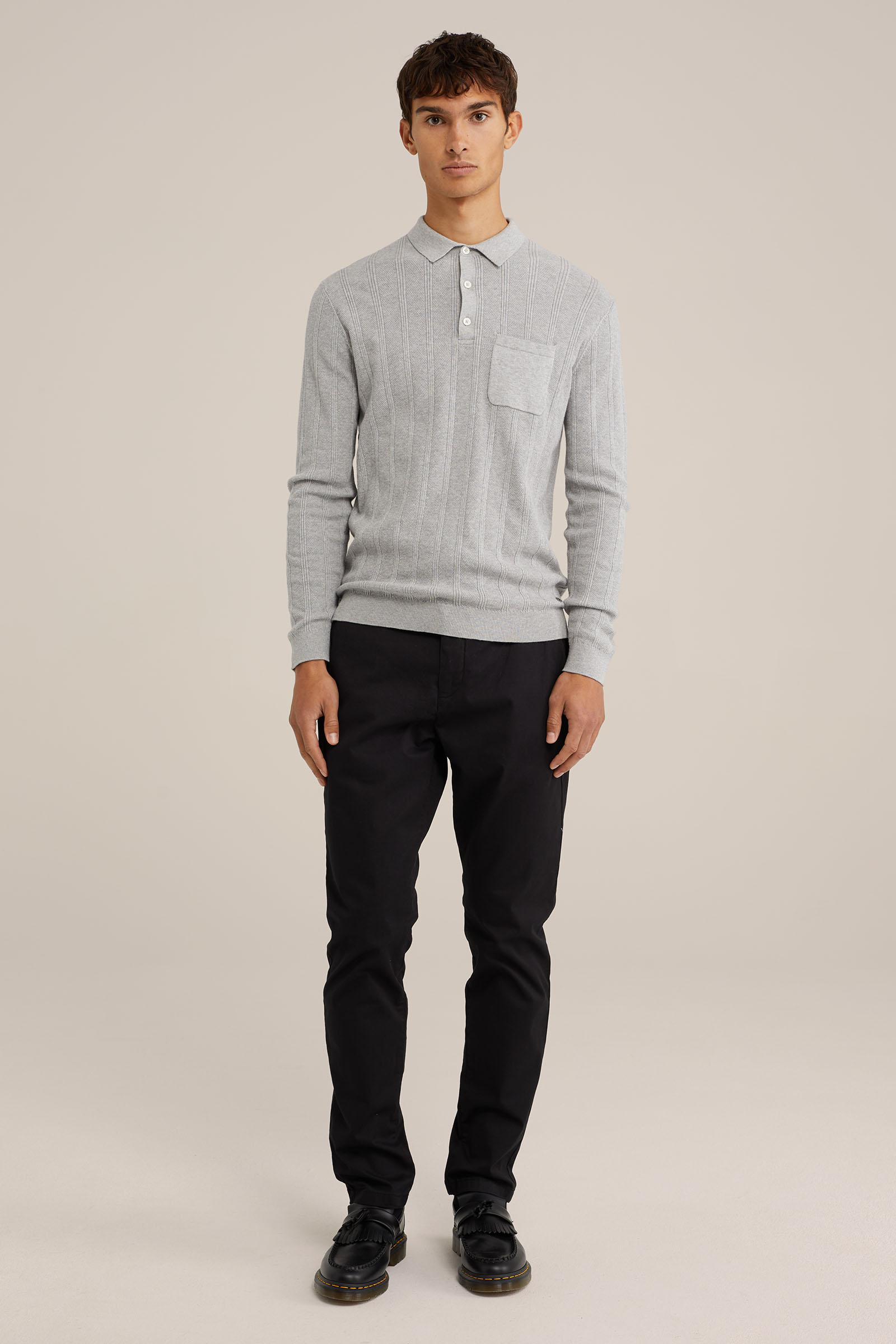 Heren slim fit chino met stretch