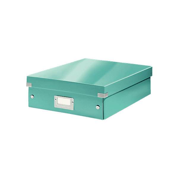 Boîte carton compartimentée multi usages avec couvercle - Menthe