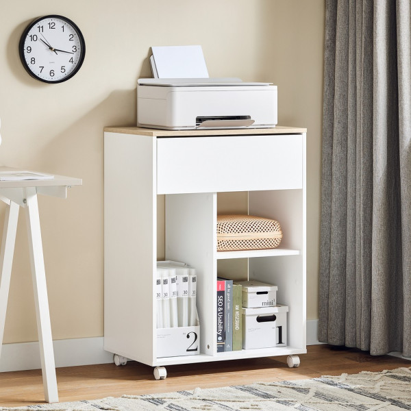 SoBuy Kontener biurowy z jedną szufladą 63x42x88cm Nowoczesny ASK10-NW