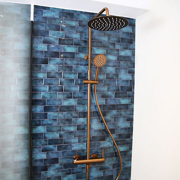 Colonne de douche mécanique cuivre brossé 250 Essebagno Lollipop II