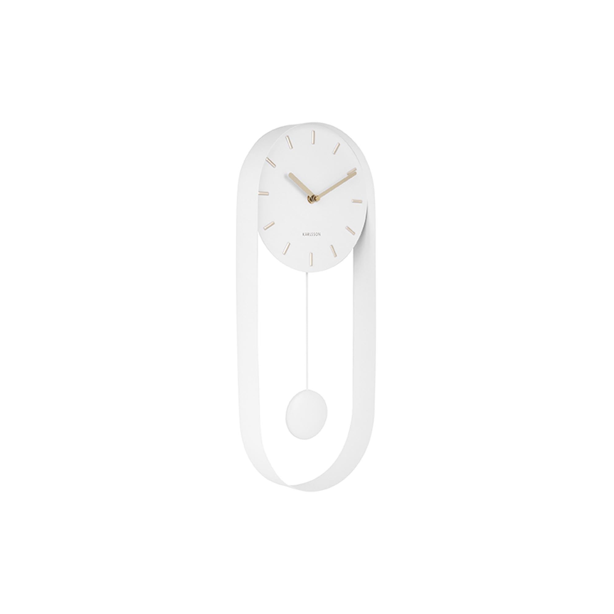 Karlsson wandklok Pendulum Charm - wit - 4.8x20x50cm