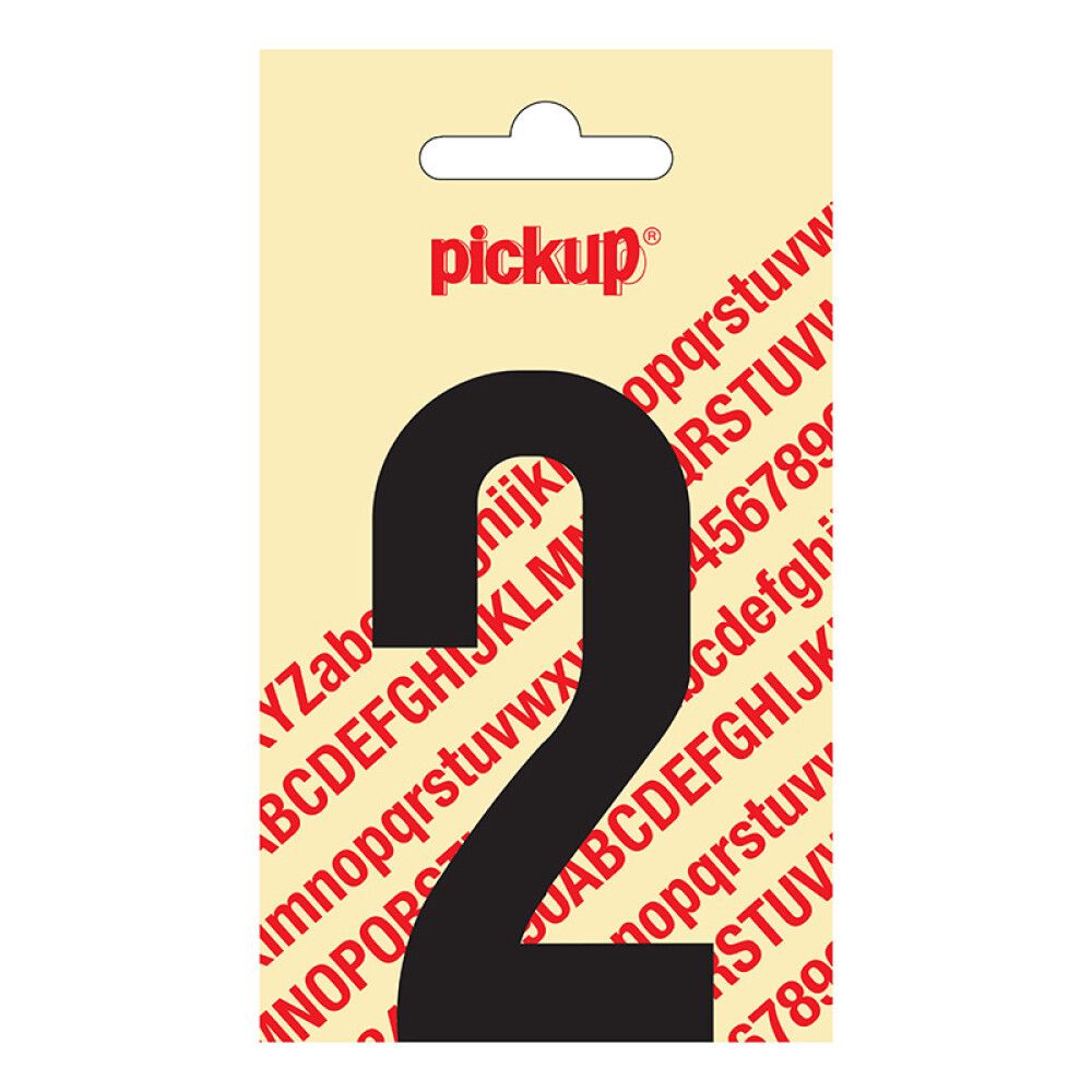 NUMMER PICKUP NOBEL 2 SVART 90 MM SELVKLEBENDE