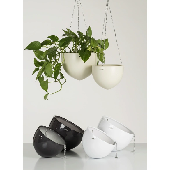 Blumenampel »HANGING POT«, ØxH: 18 x 14,8 cm, grau