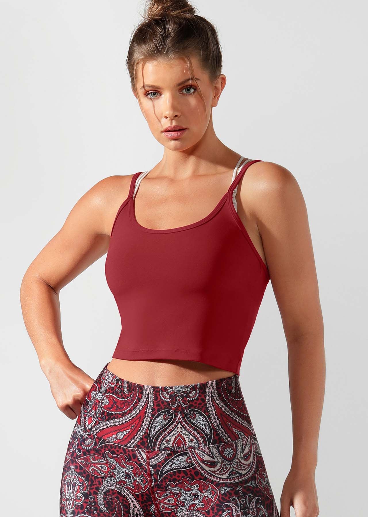 Cherry Cropped Excel Tank