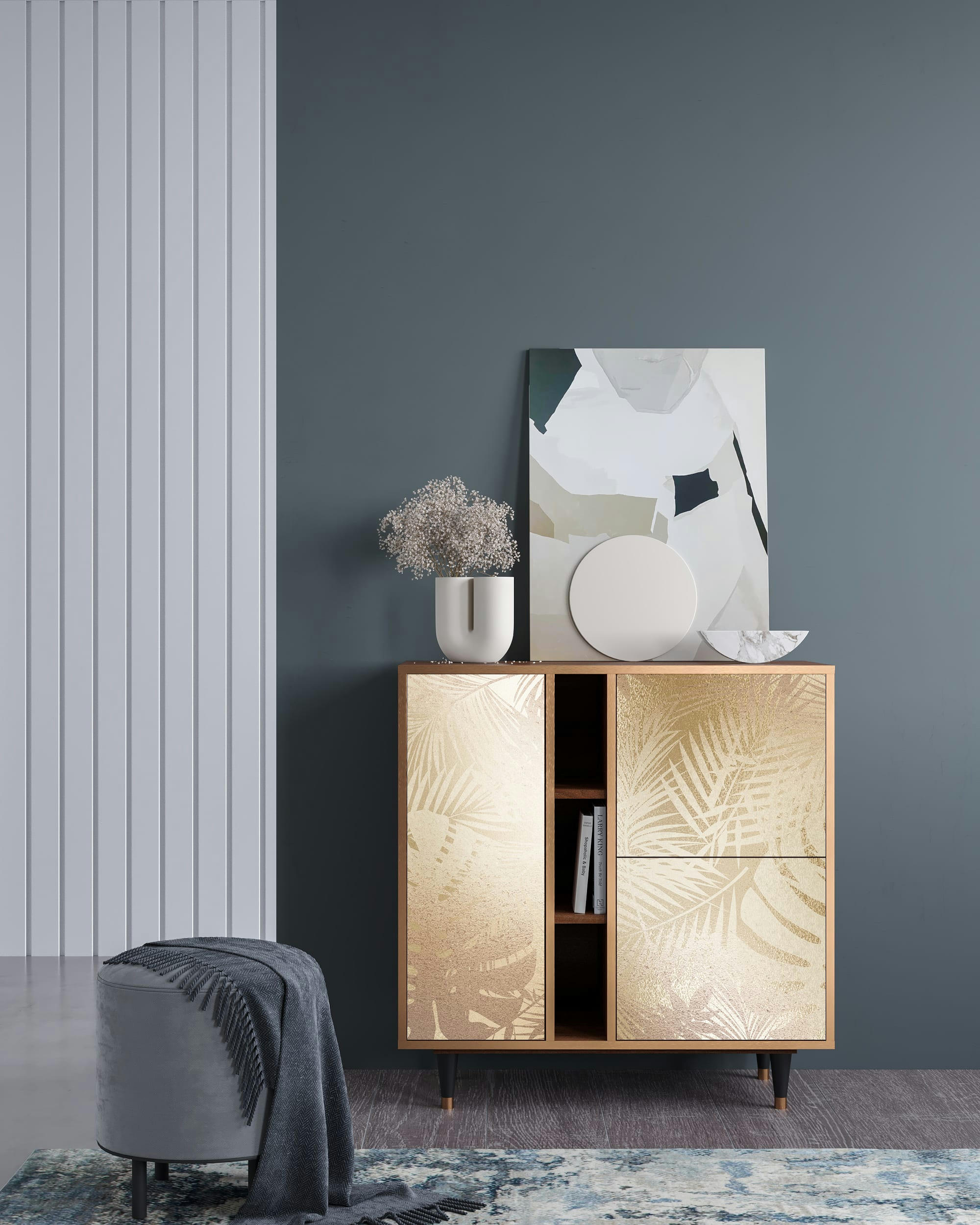 PLANT OF THE DESSERT - Buffet  sable 3 portes L 94 cm