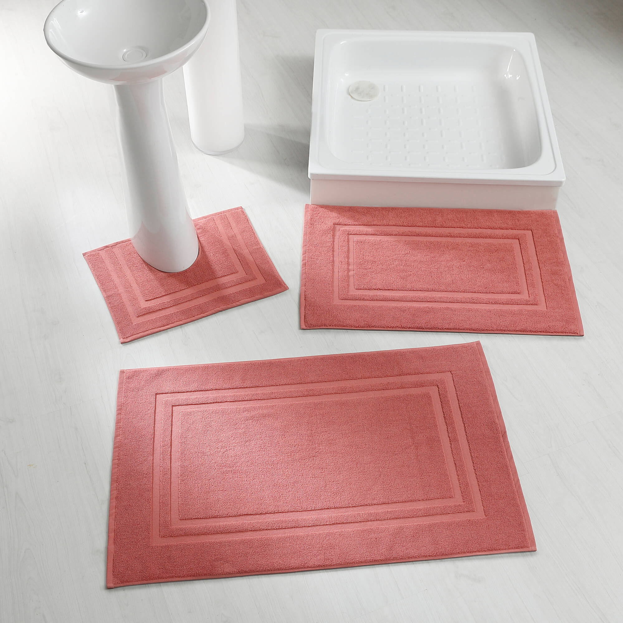 Tapis de bain éponge double liteau