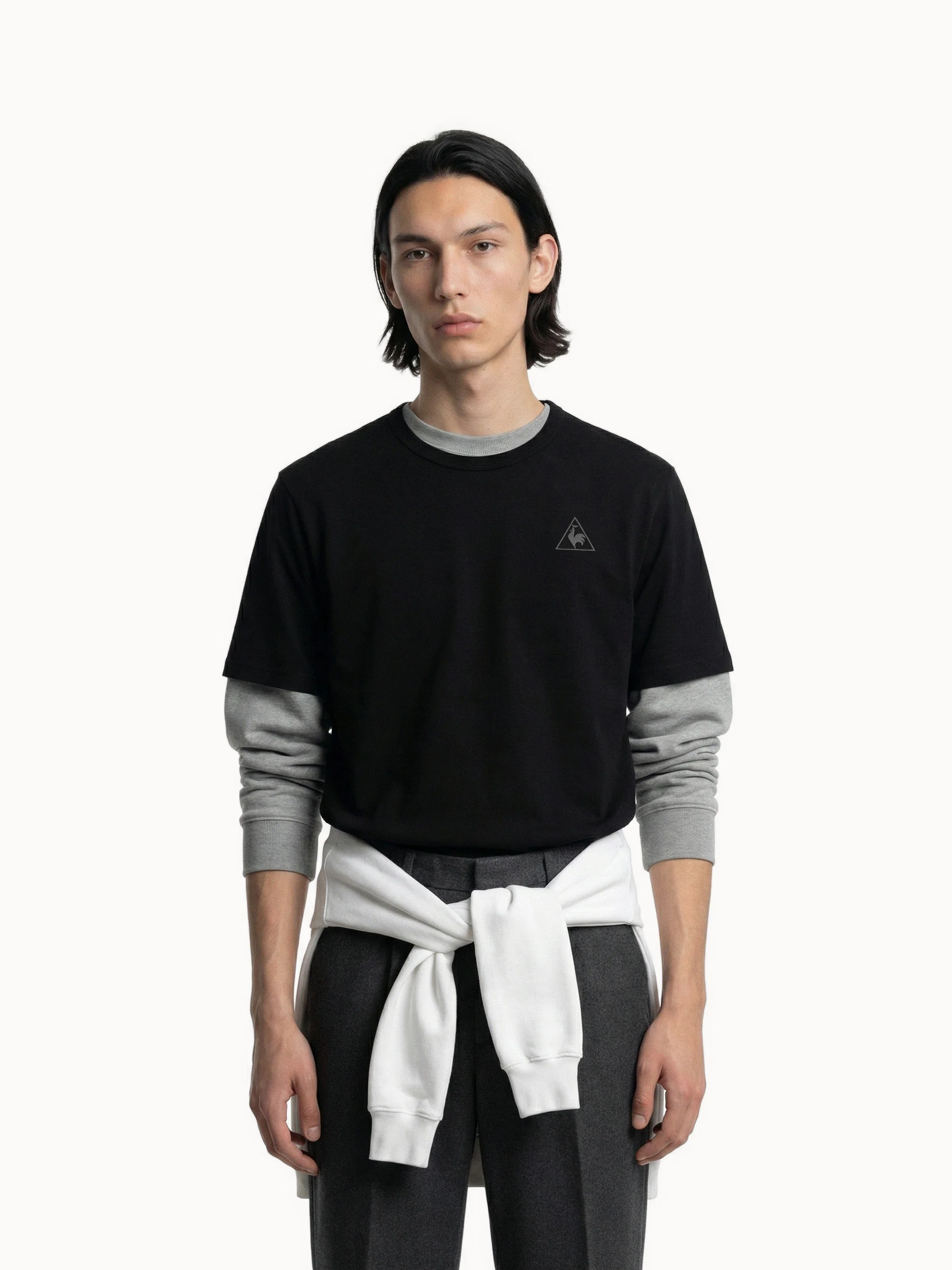 T-shirt oversize en jersey de coton et logo triangle