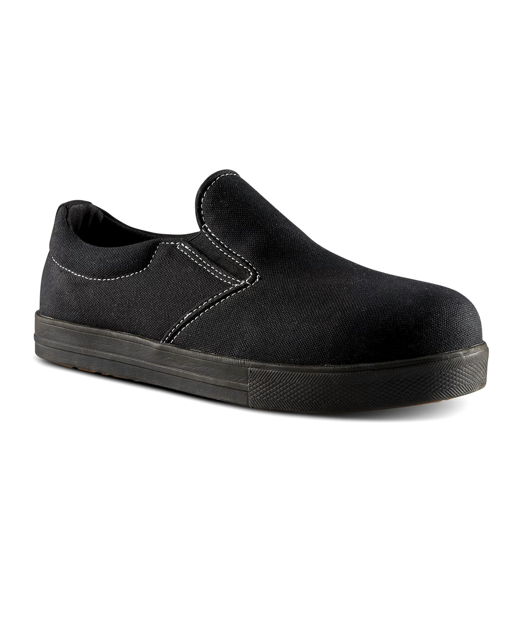 Dakota WorkPro Series Women's Aluminum Toe Steel Plate Lightweight Canvas Slip On Safety Shoes - Black