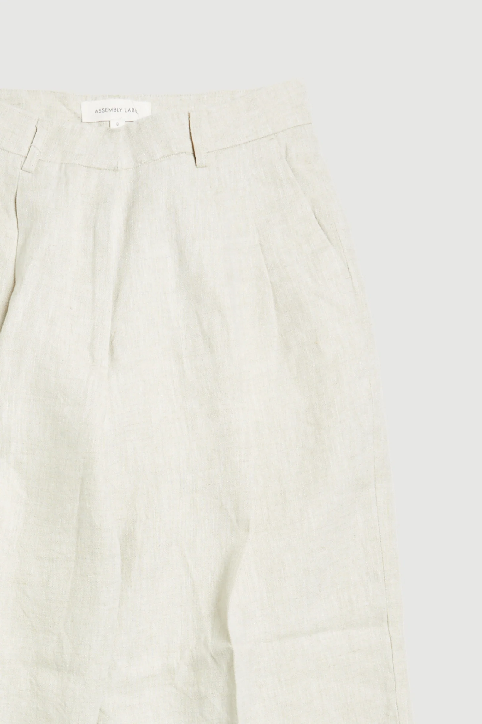 Re-Worn Womens Linen Textured Pant