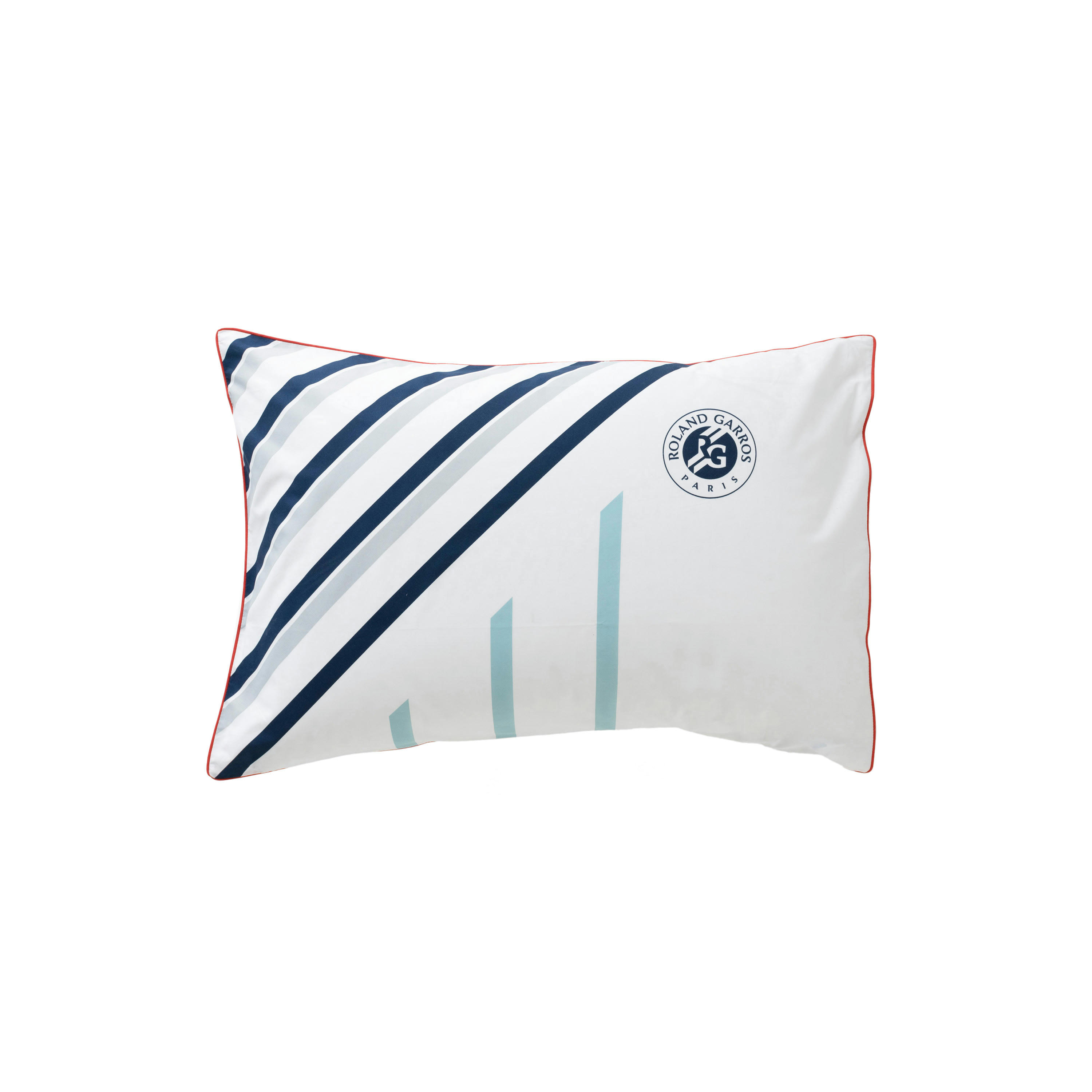 RG2023 - Taie d'oreiller rectangulaire percale de coton  bleu 50x70