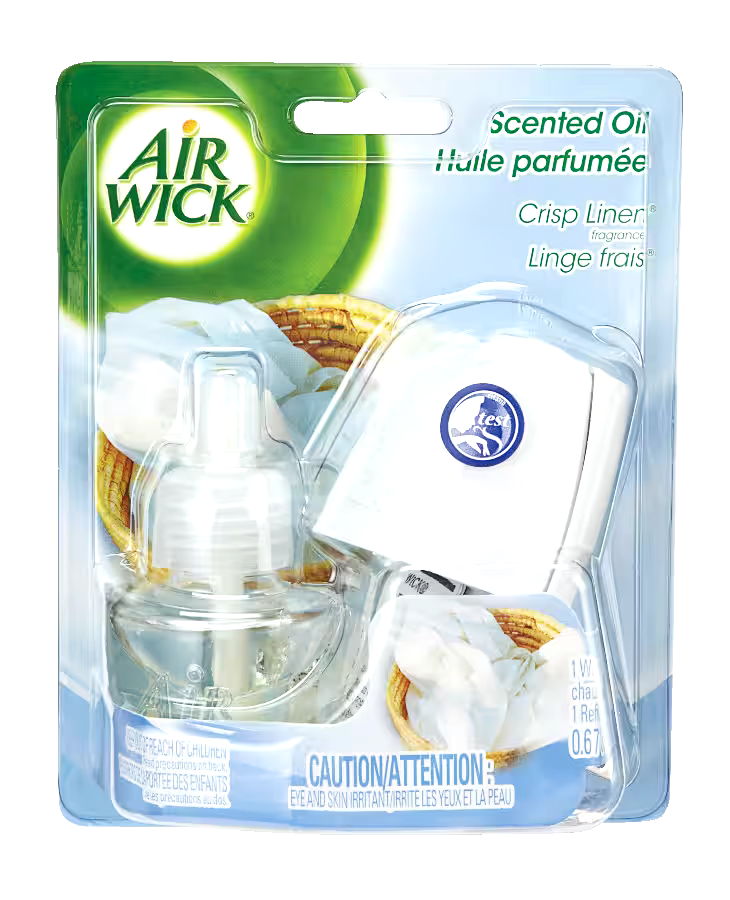 Air Wick Scented Oil Starter Kit, Crisp Linen