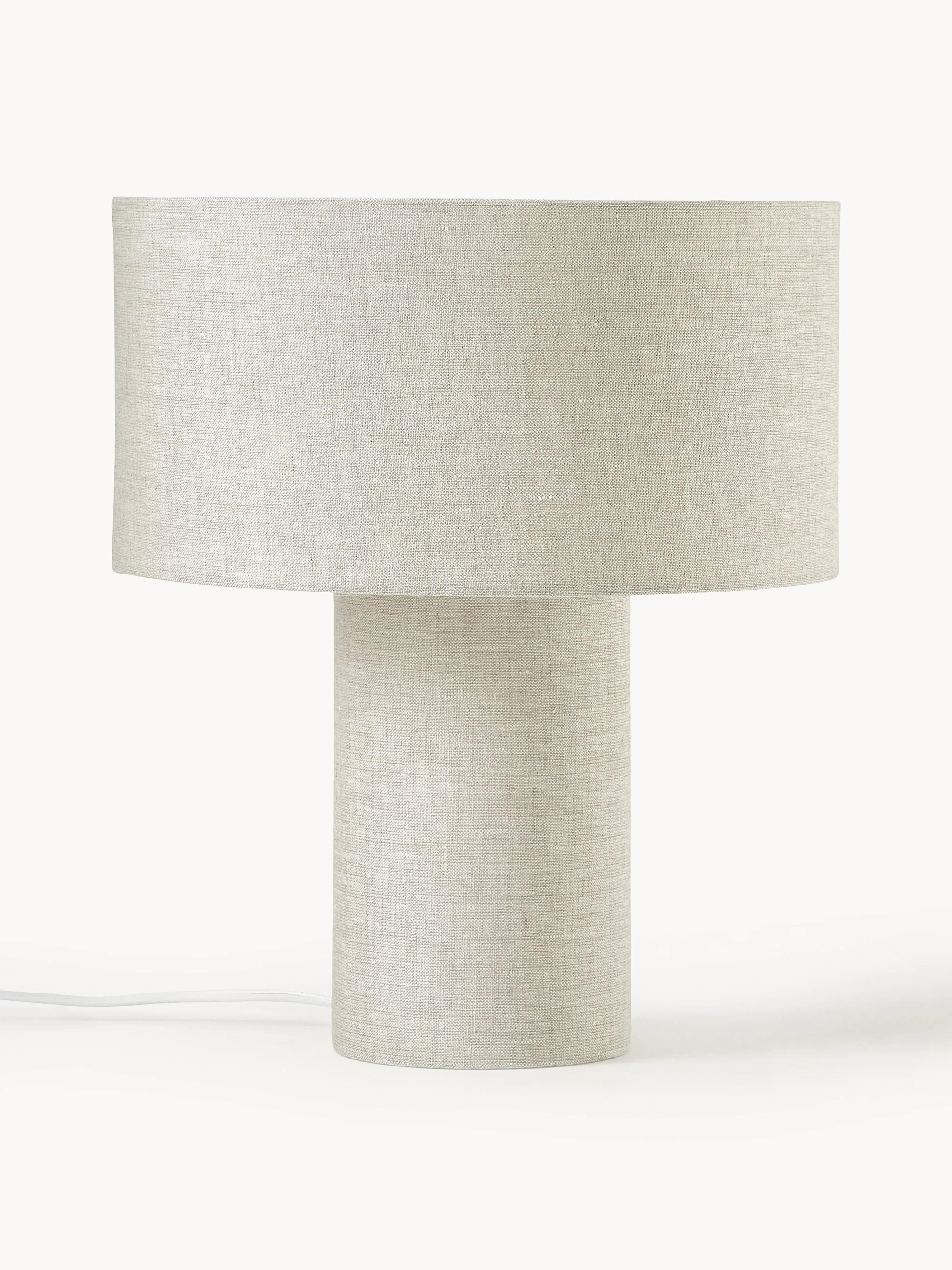 Leinen-Tischlampe Ron