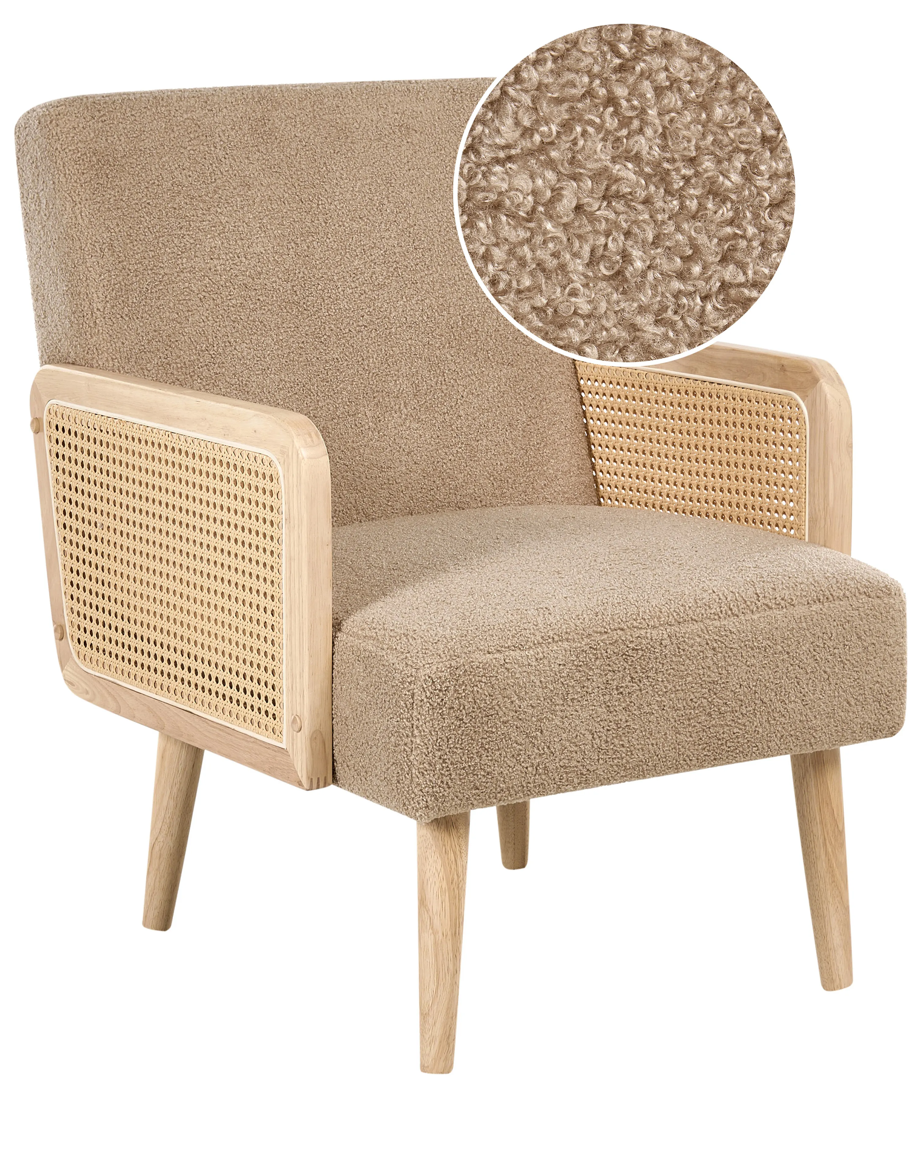Armchair HOJBY Boucle Sand Beige