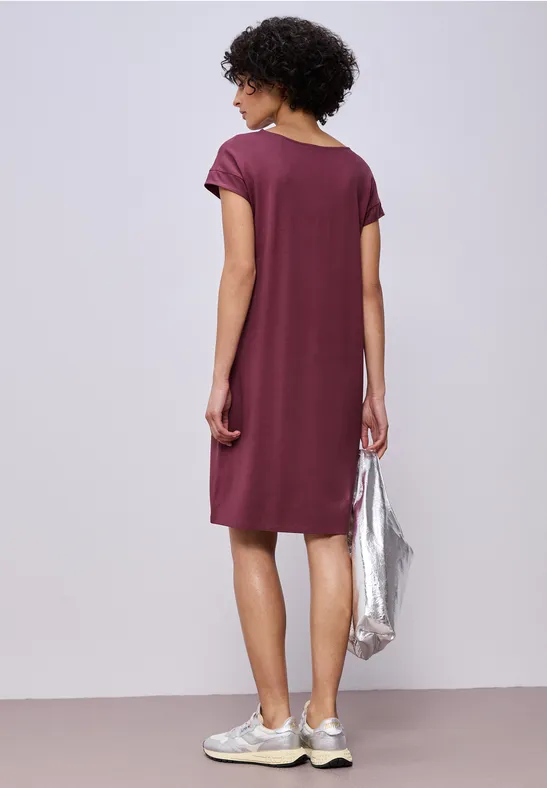 Knielanges Kleid aus Jersey