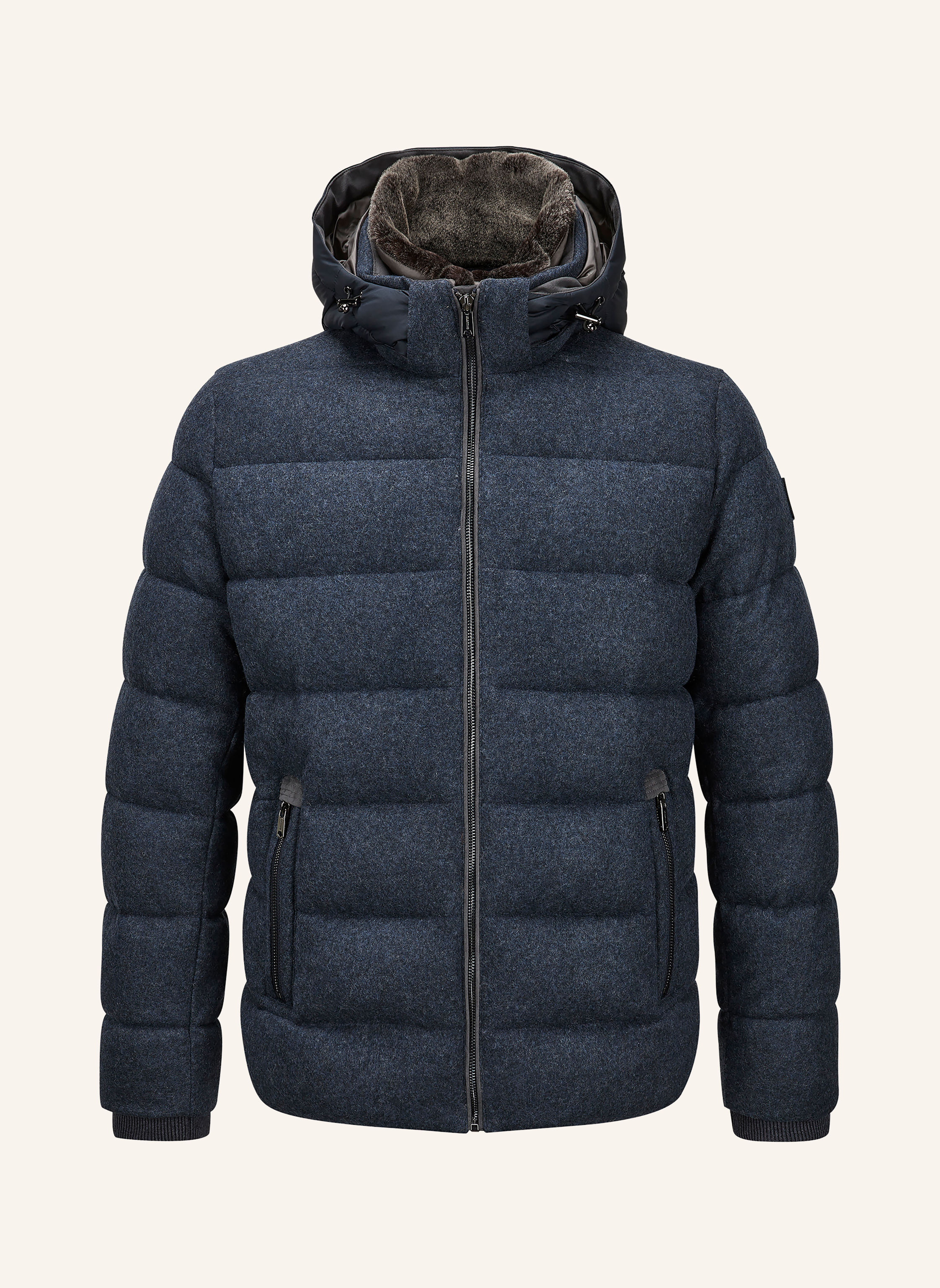 MILESTONE Steppjacke MSMASON im Materialmix mit abnehmbarem Kragen