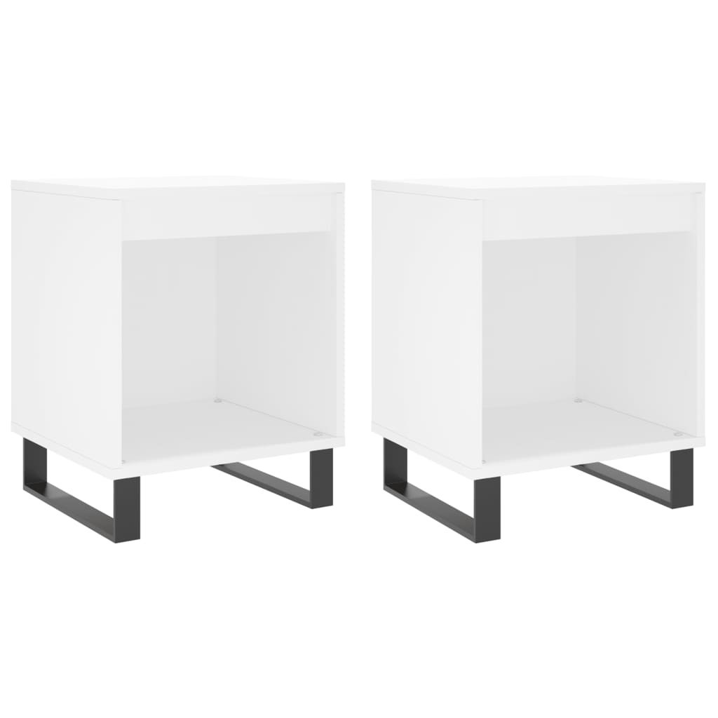 2x Szafka Nocna Stolik Komoda Biała Do Sypialni Pokoju Salonu 40x35x50 cm