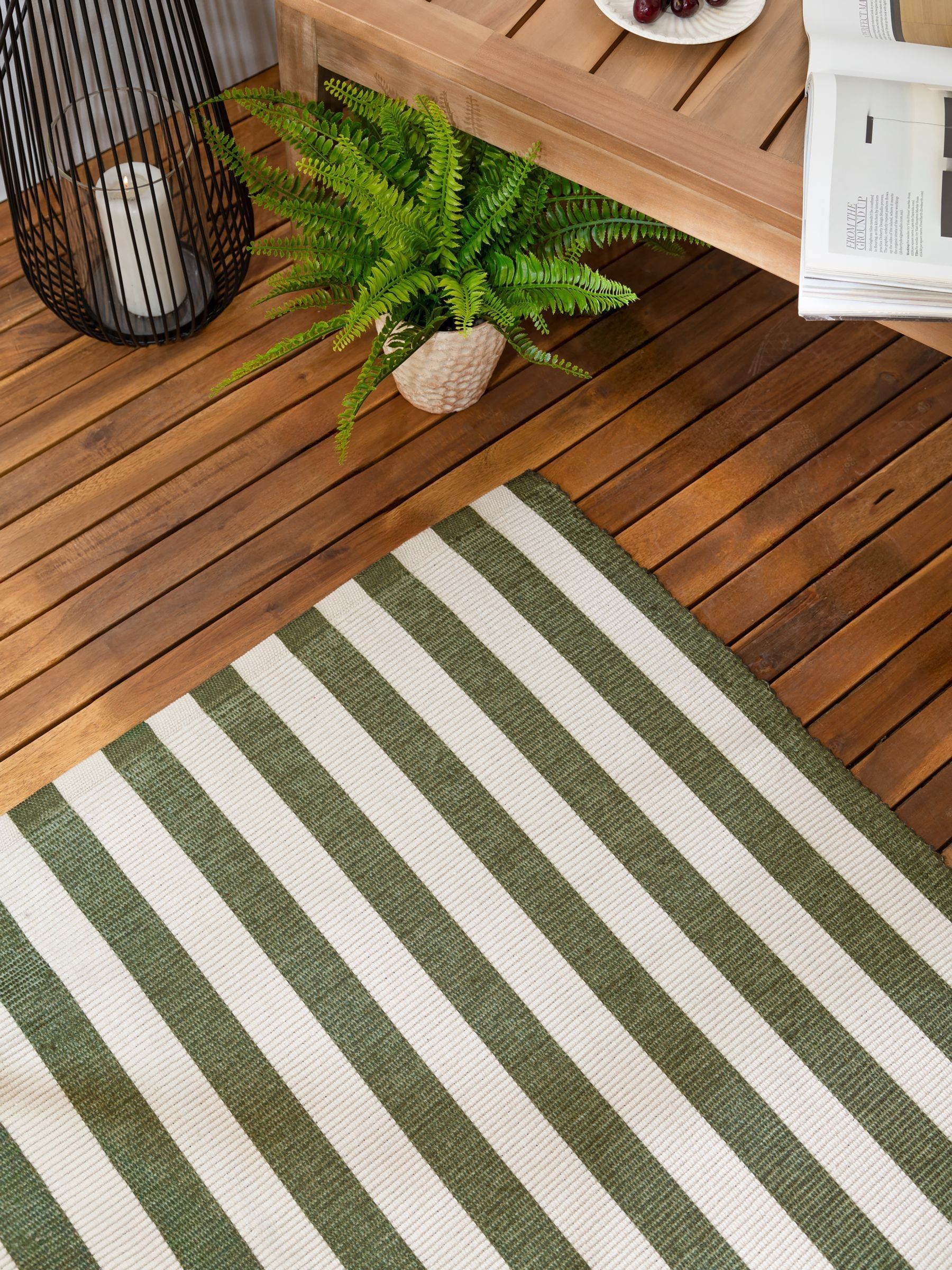 Yard Evergreen Hayle Stripe Outdoor Rug