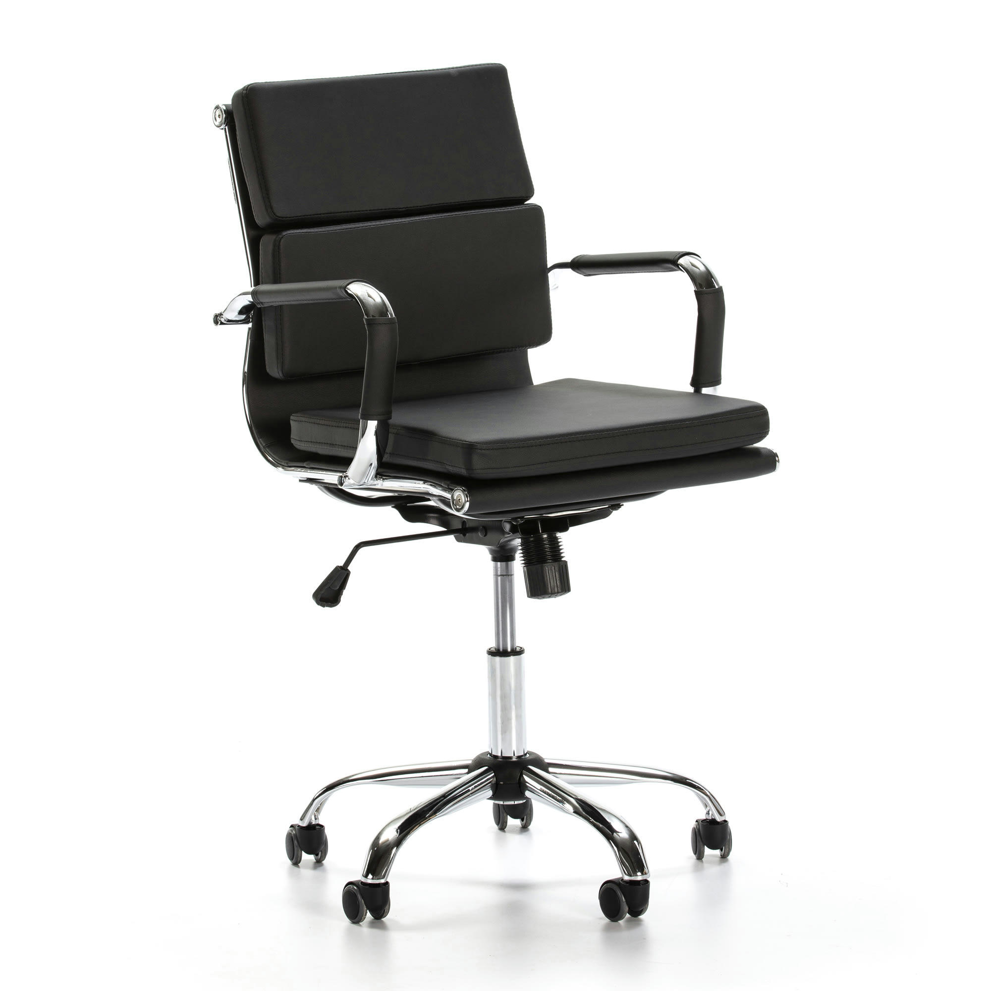 FENIX - Fauteuil de bureau inclinable noir, cuir synthétique