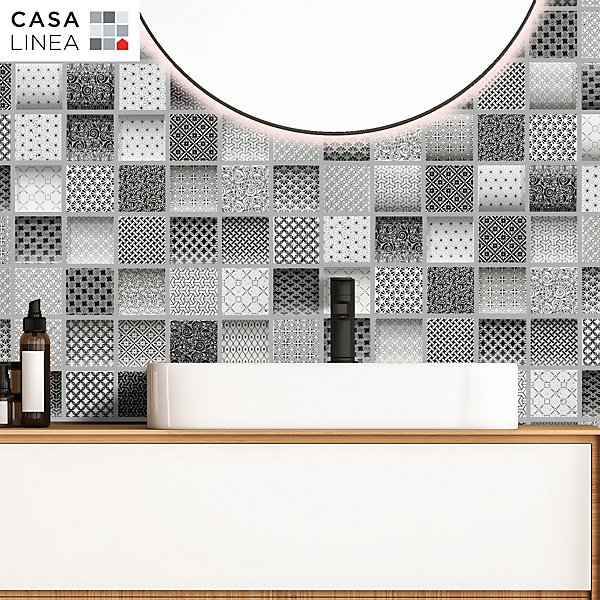 MOSAIQUE ARGOS NOIR 1 PLAQUE 30 X 30 CM CASA LINEA