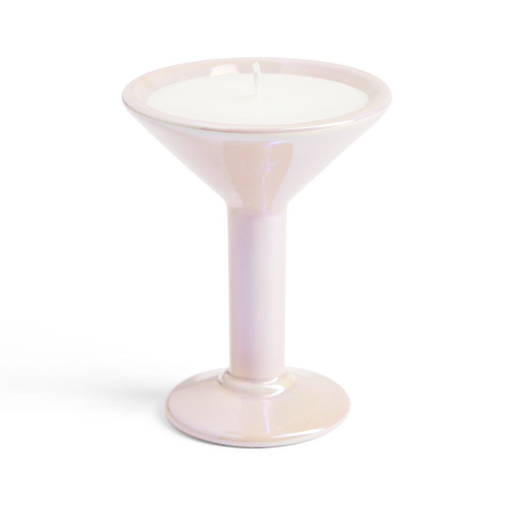 Bougie verre à martini céramique et verre 2H - 2 modèles