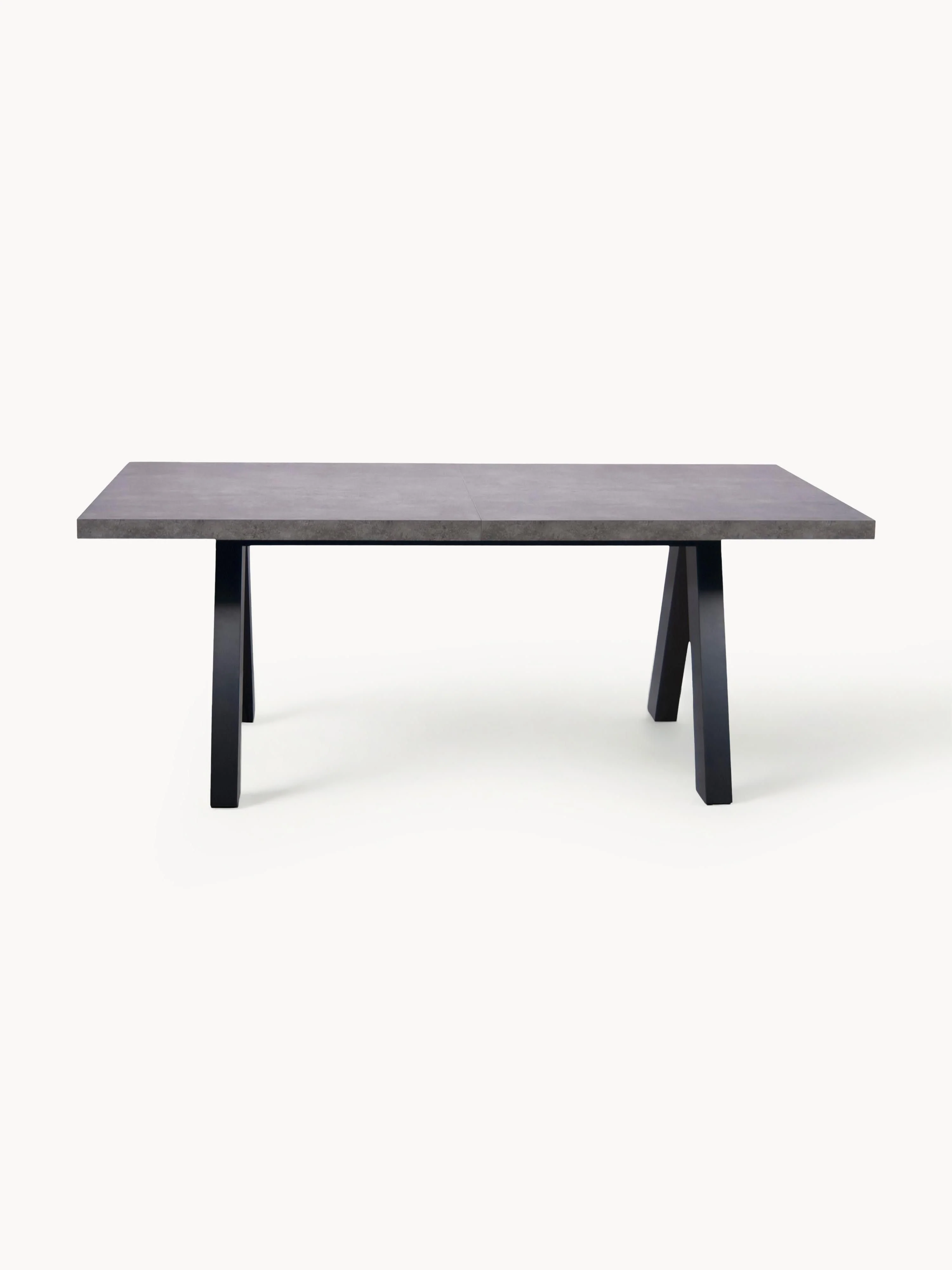 Ausziehbarer Esstisch Apex in Beton-Optik, 200 - 250 x 100 cm