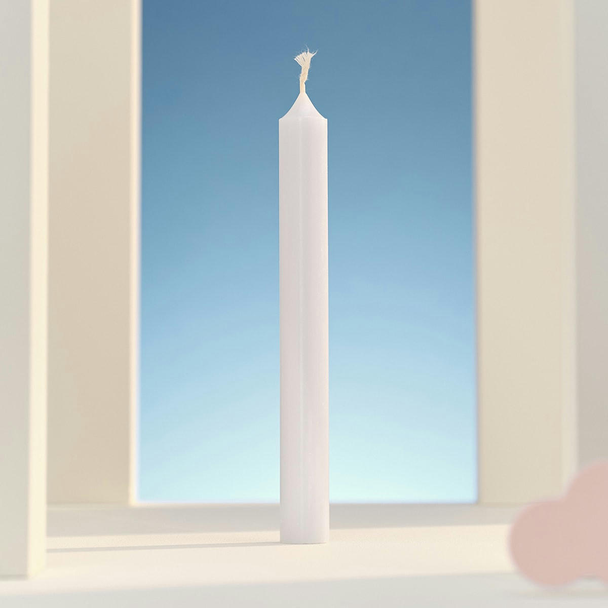 - 12 bougies droites 7h Nuage Pastel