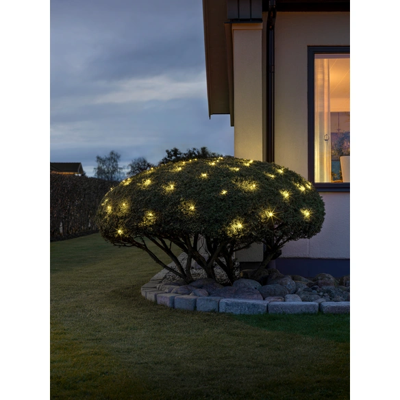 LED Netz, 64 Leuchtmittel, L: 200 cm, warmweiß, schwarz