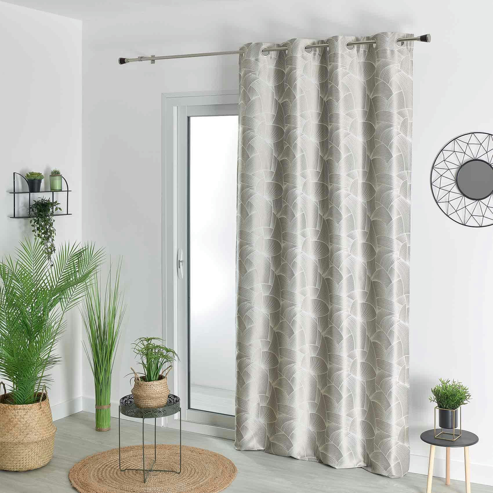 - Rideau d'ameublement à jacquard japonisant