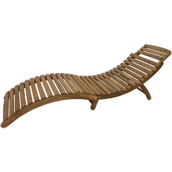 Sonnenliege »Cantania«, Holz, inkl. Auflagen, BxHxT: 180 x 65 x 54 cm, Zusammenklappbar