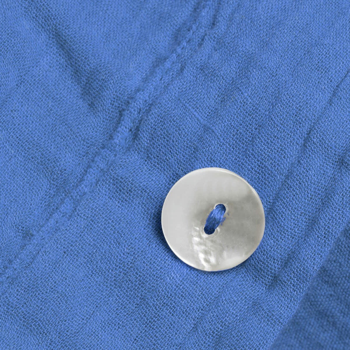CLARA - Housse de couette gaze de coton  240x220 bleu jean