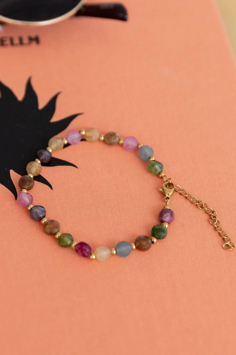 Multi Stone Beaded Bracelet - Multi