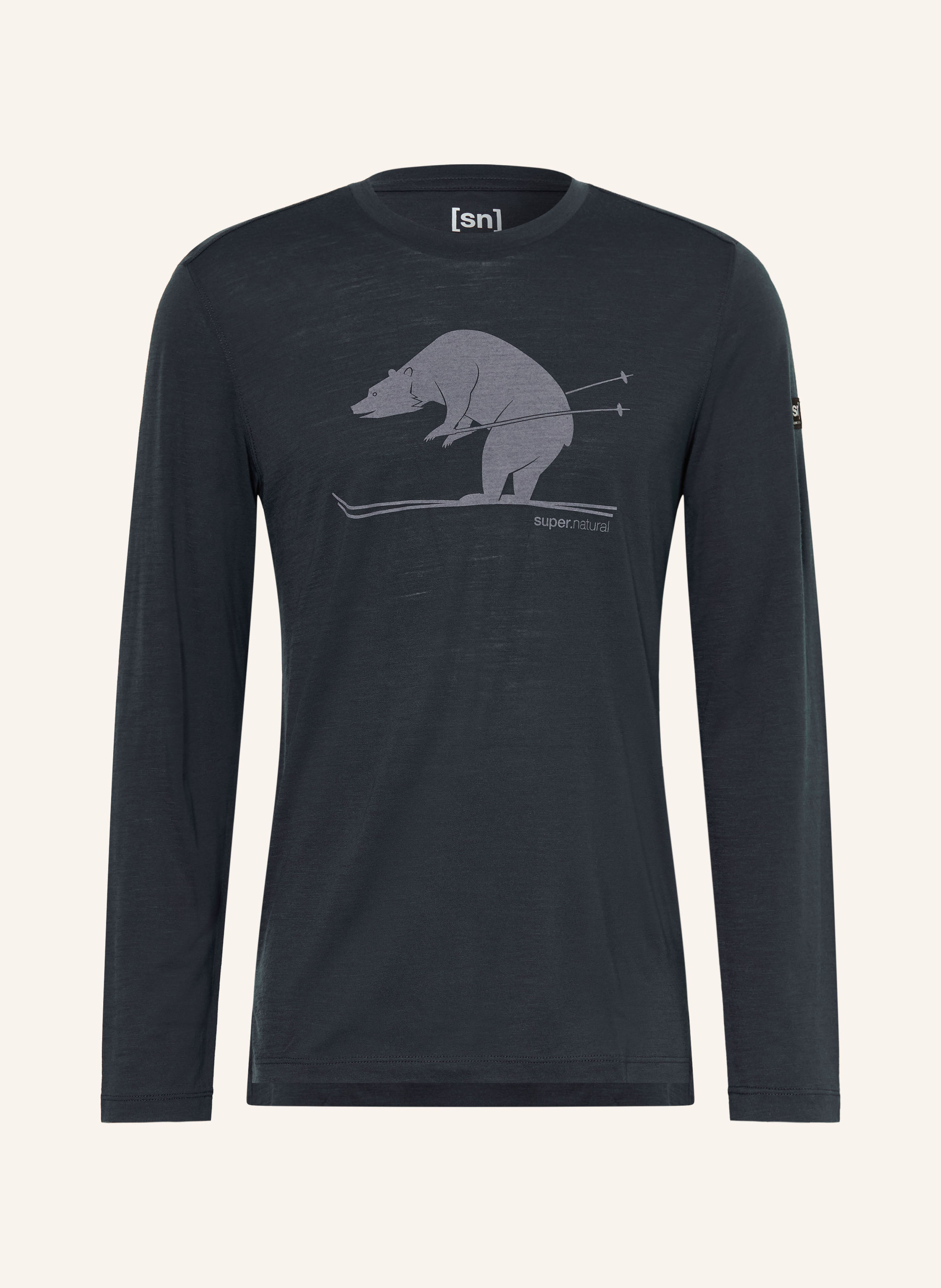 super.natural Longsleeve KARL mit Merinowolle