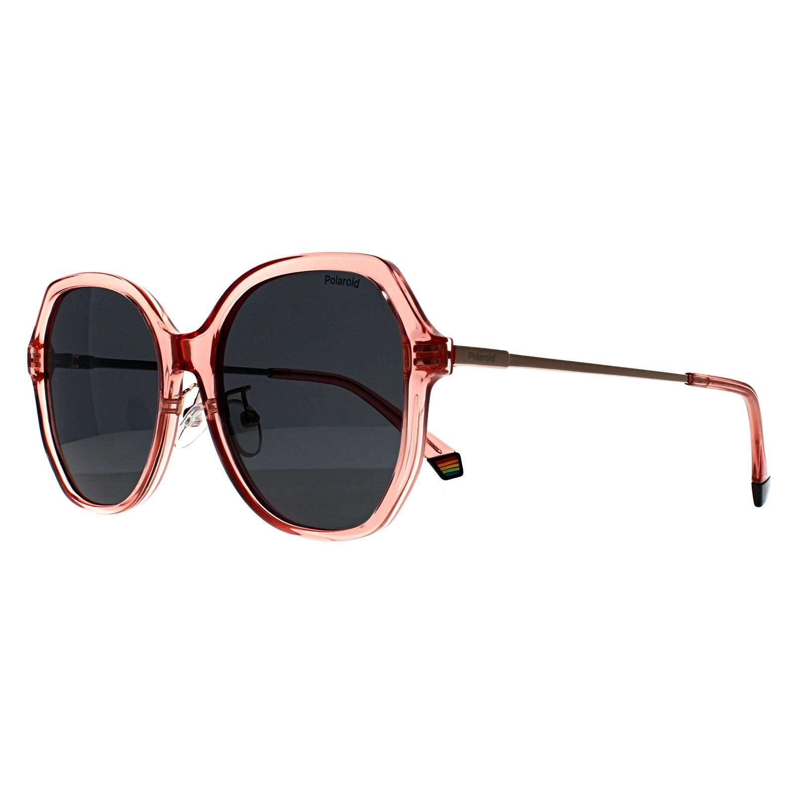 Polaroid Butterfly Transparent Pink Grey Polarized PLD 6177/G/S