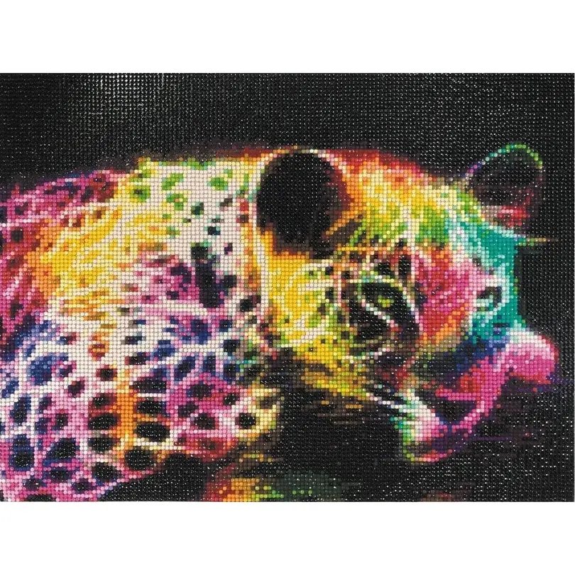 Bastelset Set bestehend aus verschiedenen Artikeln Diamond Painting Leopard