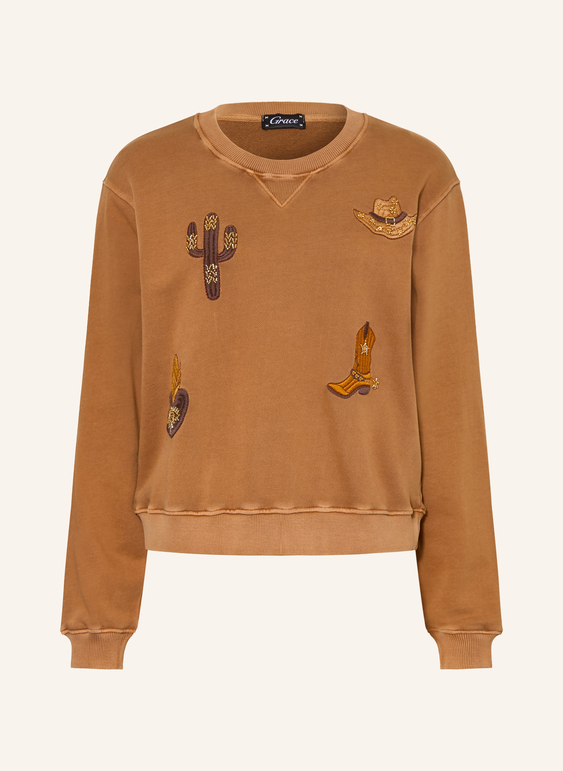 Grace Sweatshirt DESERT mit Schmuckperlen