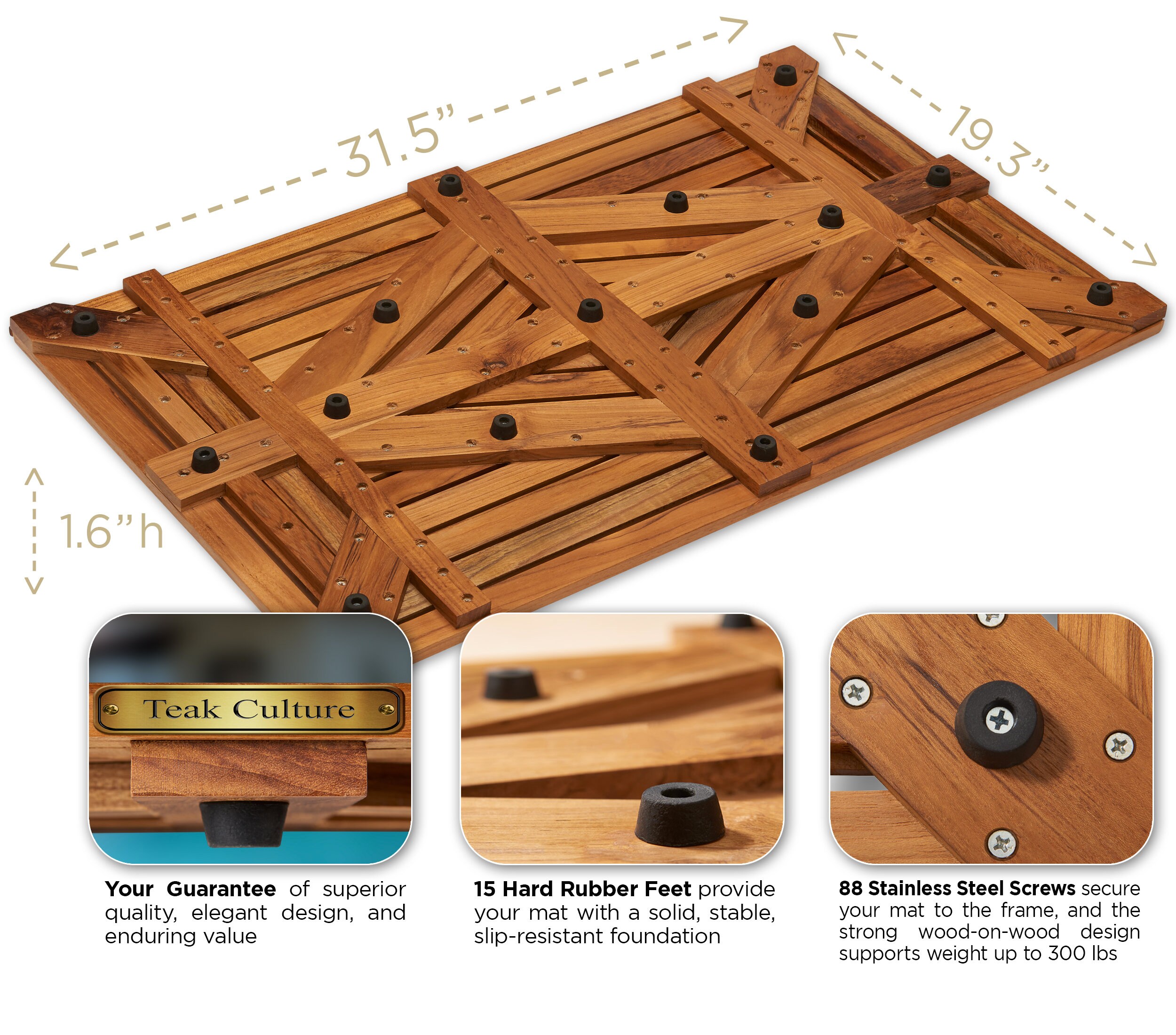 Our Designer Teak Shower Mat—Enriching Your Bathroom With Timeless Beauty