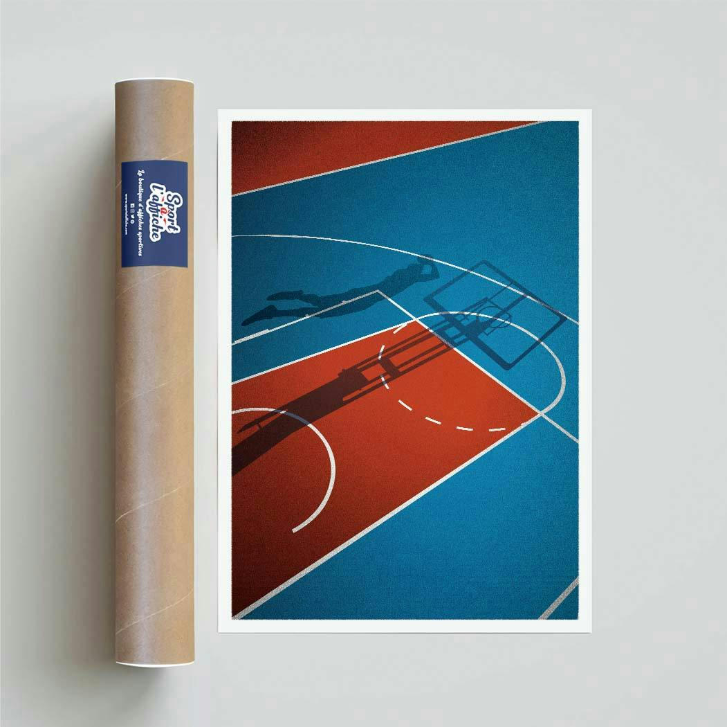 BASKETBALL - Affiche Basket - Illustration Playground 30x40 cm