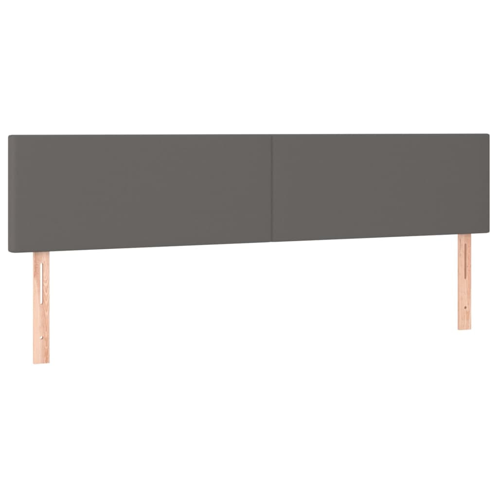 Wezgłowie Szary 160 x 5 x 78/88 cm Sztuczna skóra vidaXL