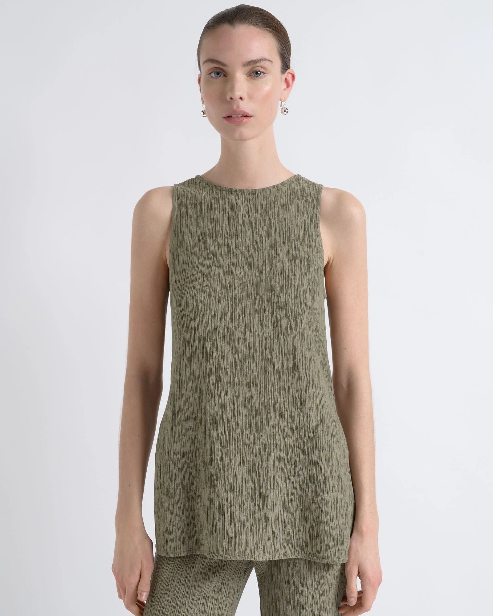 Textured Fitted Top