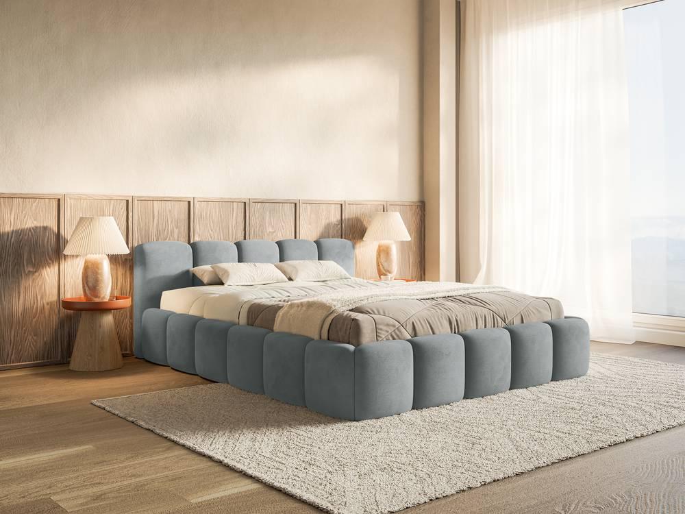Bedframe Chloe laag 200 x 200 cm velvet met opbergruimte