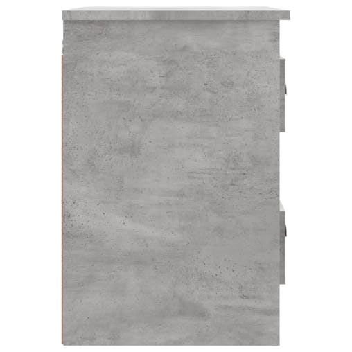 NNEVL Wall-mounted Bedside Cabinets 2 pcs Concrete Grey 41.5x36x53cm
